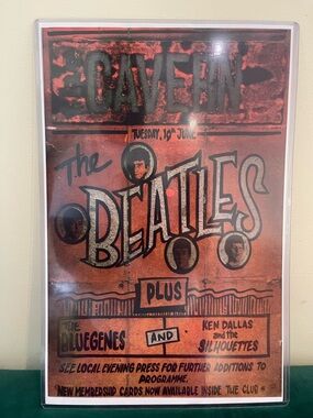 Vintage-Style Orange Beatles Poster 1963